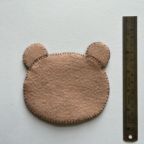 Handmade and embroidered felt coaster set of 3 for children - Picture 2 of 6